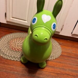 VTG 1984 Lime Green Rody Horse made in Italy Toddler Bounce Toy  Bouncing Horse